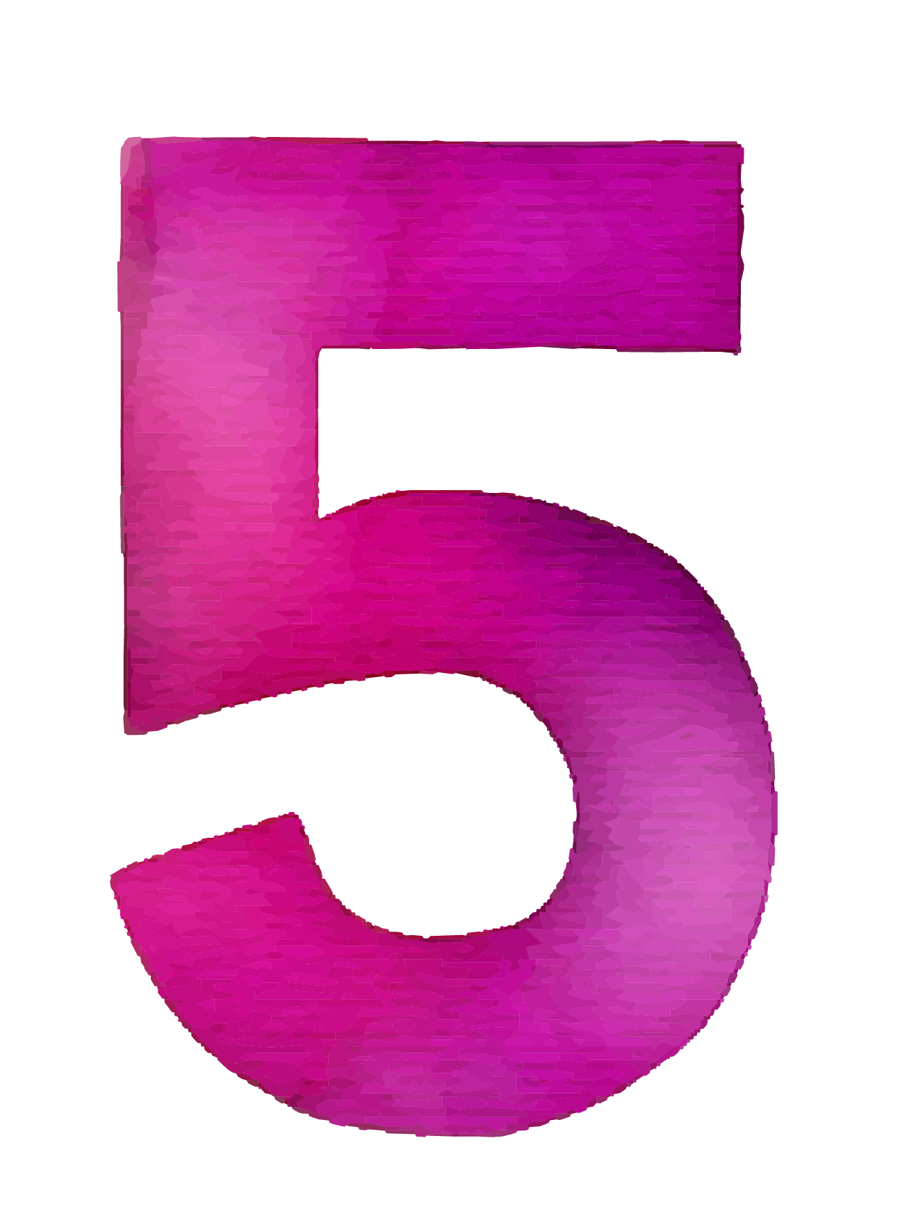 5 Number PNG Images Transparent Background | PNG Play
