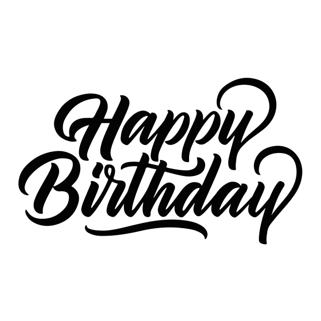 Happy Birthday Calligraphy Transparent File Png Play