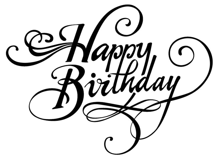 Happy Birthday Calligraphy Transparent Png Png Play