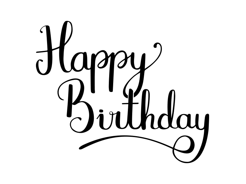 Happy Birthday Black Sticker Transparent Png Png Play