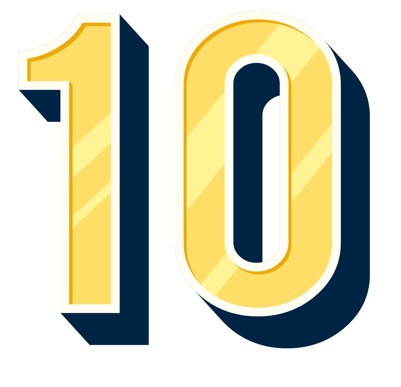 10 Number PNG Stock Photo