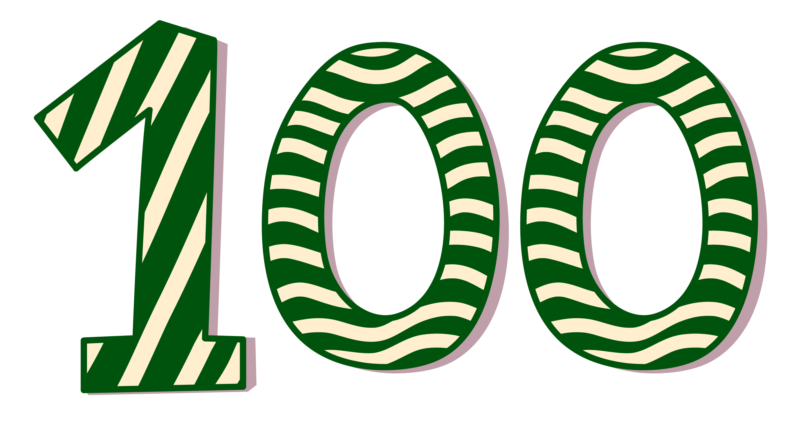 100 Number PNG Stock Images