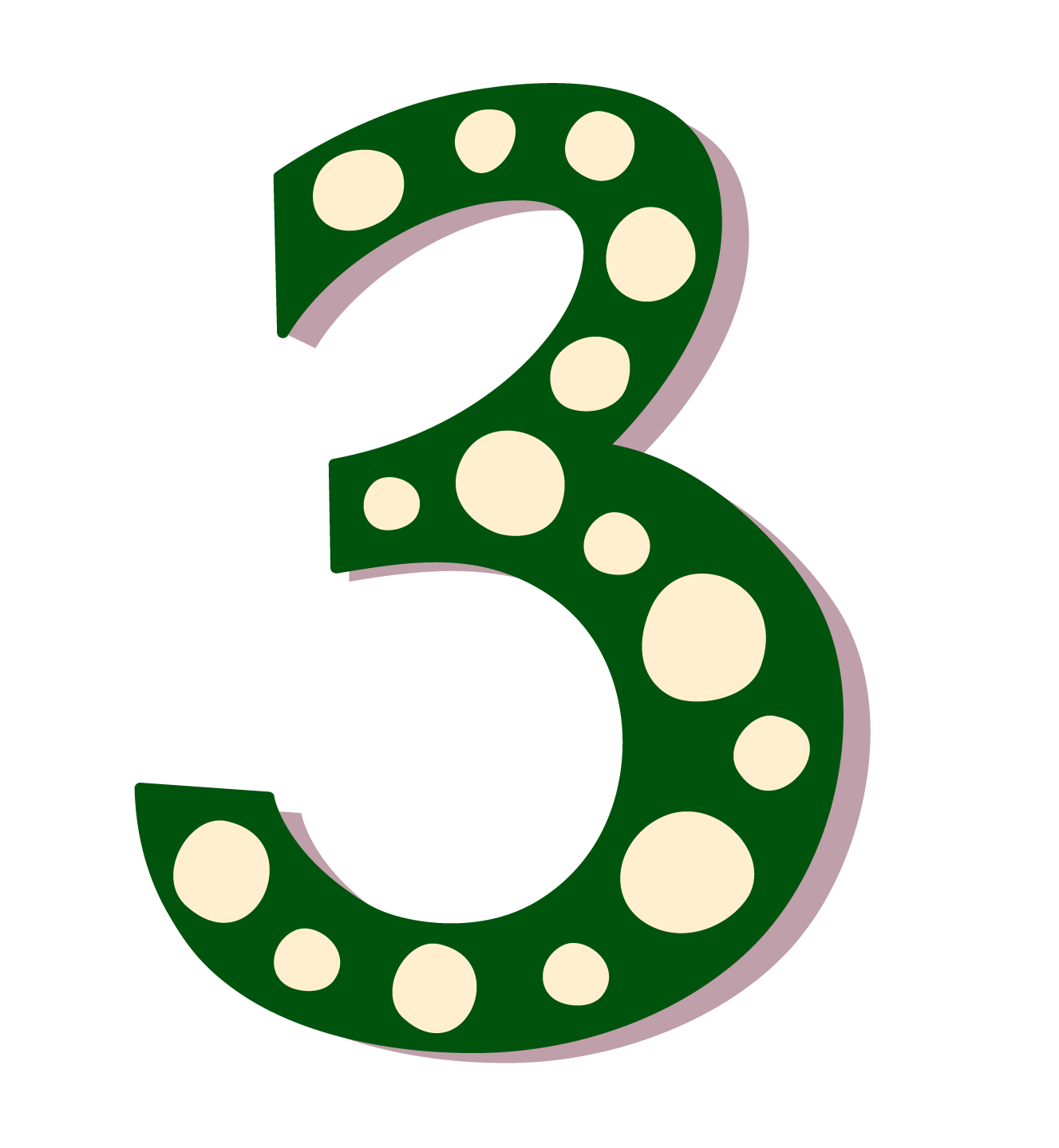 3 Number PNG Free Commercial Use Image