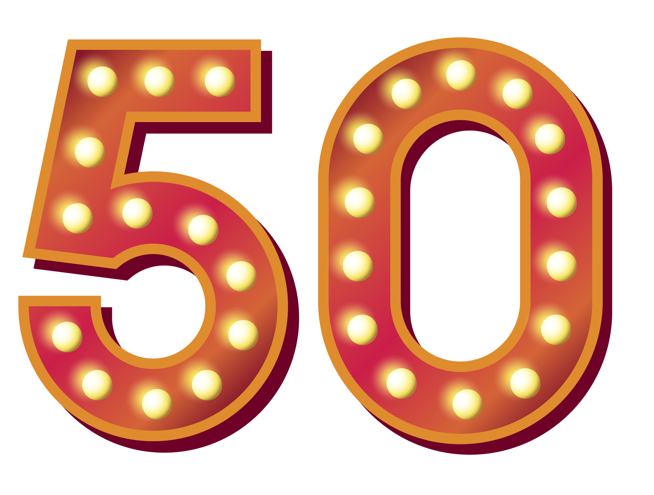 50 Number PNG Royalty-Free