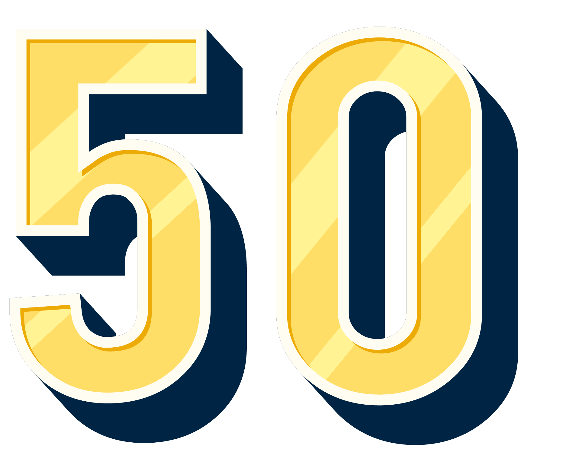 50 Number PNG Stock Photo