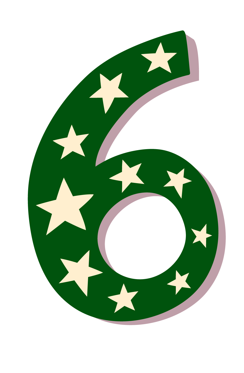 6 Number PNG Stock Images