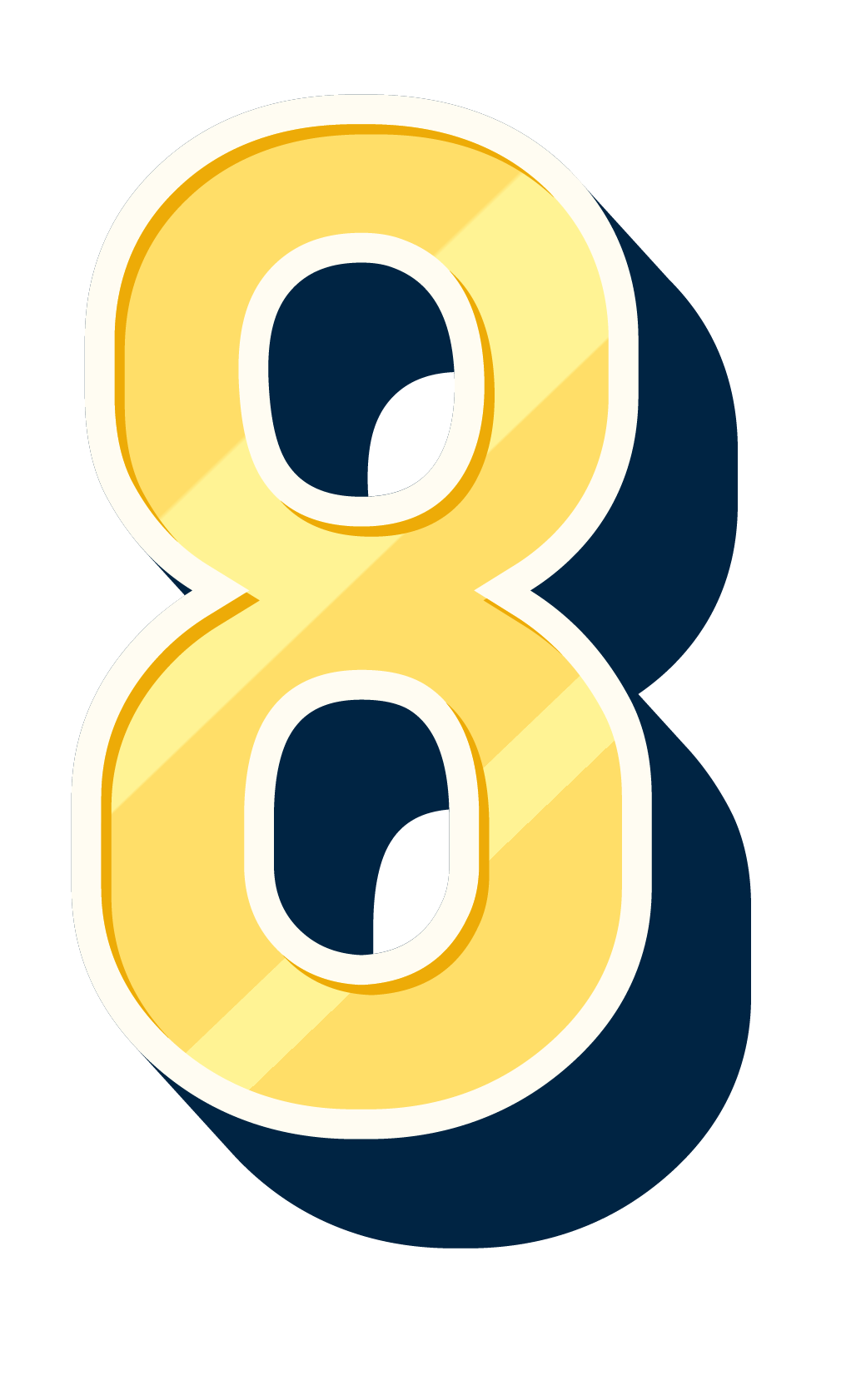 8 Number PNG Stock Photo