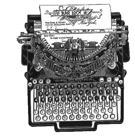 Black Typewriter Фон PNG Image