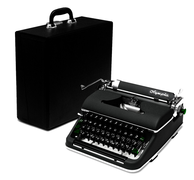 Black Пишущая машинка прозрачный файл