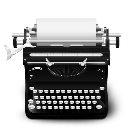 Black Typewriter Transparent Image