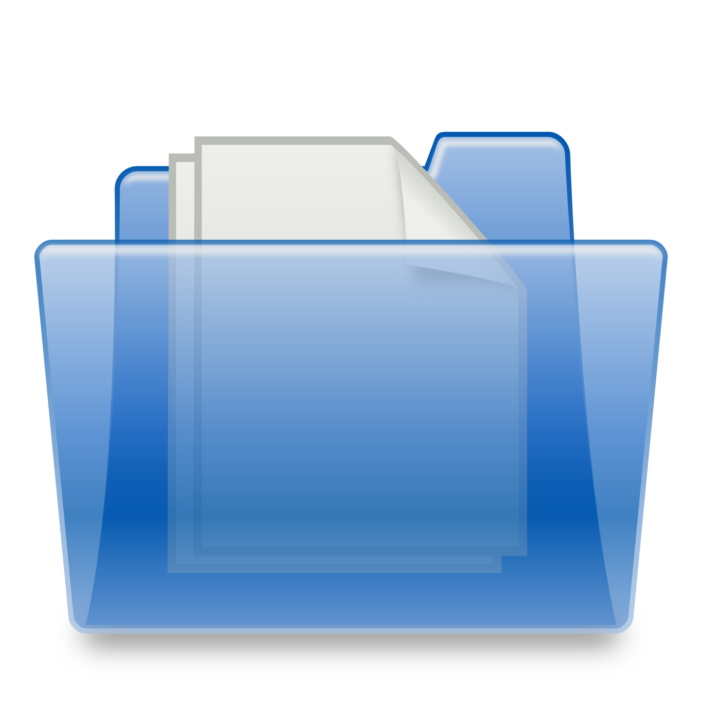Blue Folder PNG kualitas hd