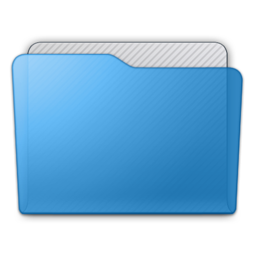 Folder biru PNG transparan Background