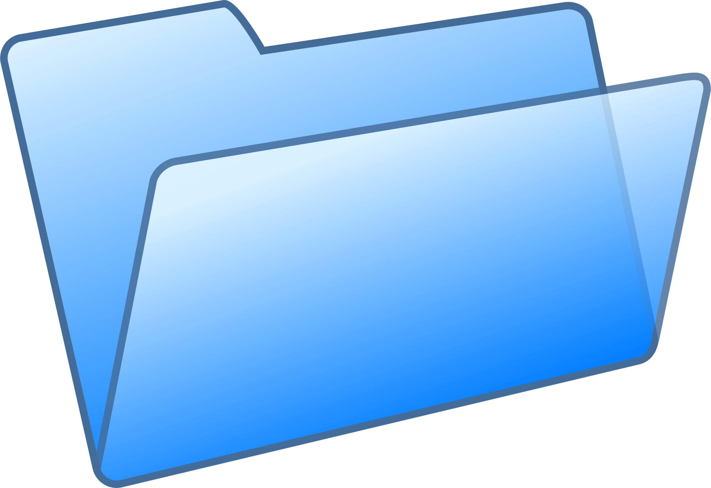 Folder biru PNG transparan File