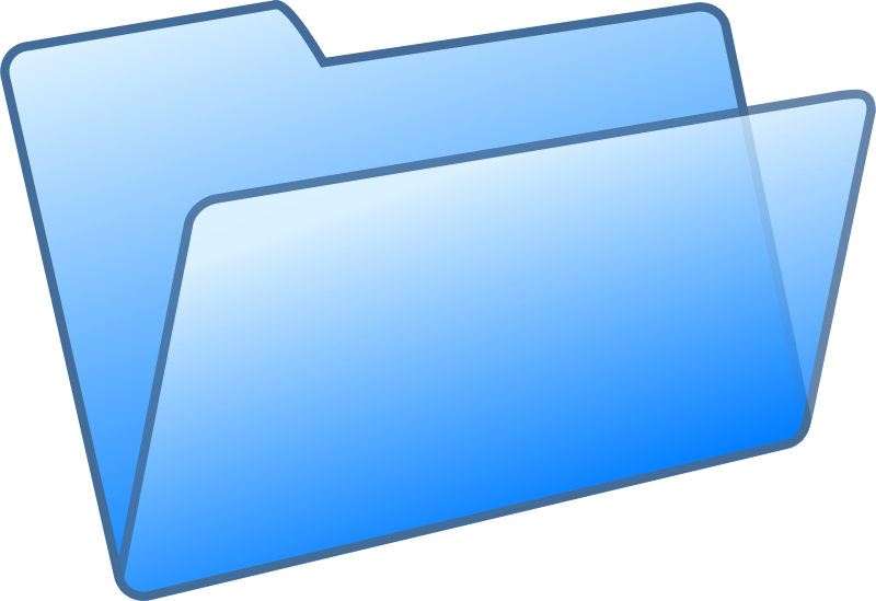 Folder biru PNG transparan Photo