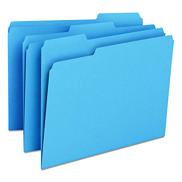 Folder biru PNG transparan