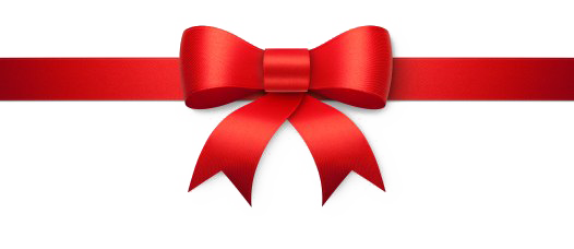 Natal busur transparan PNG gratis