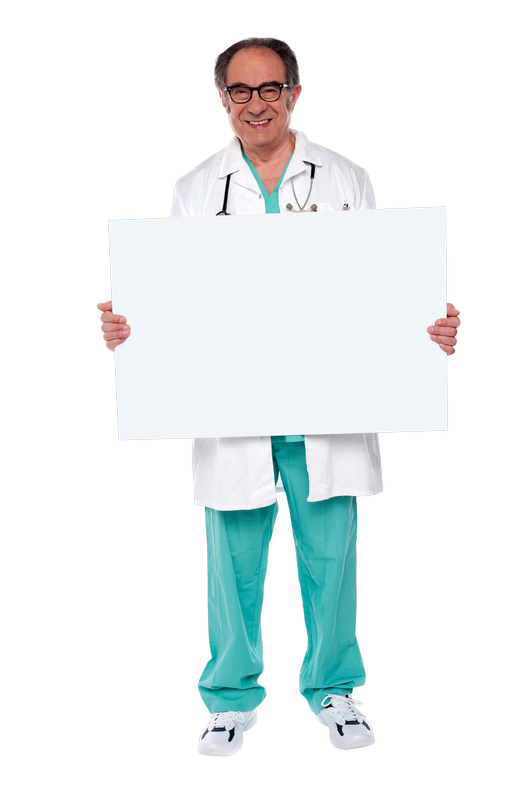 Doctor con banner PNG