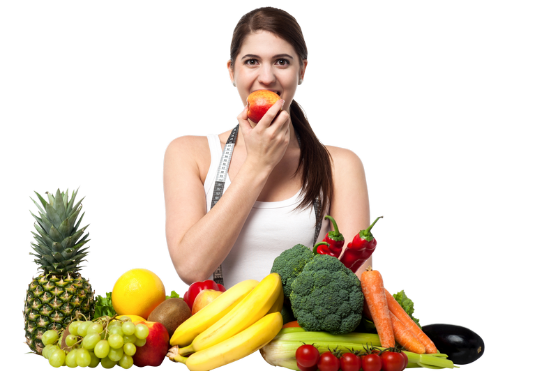 Girl with Fruits Free Commercial Usa PNG Images