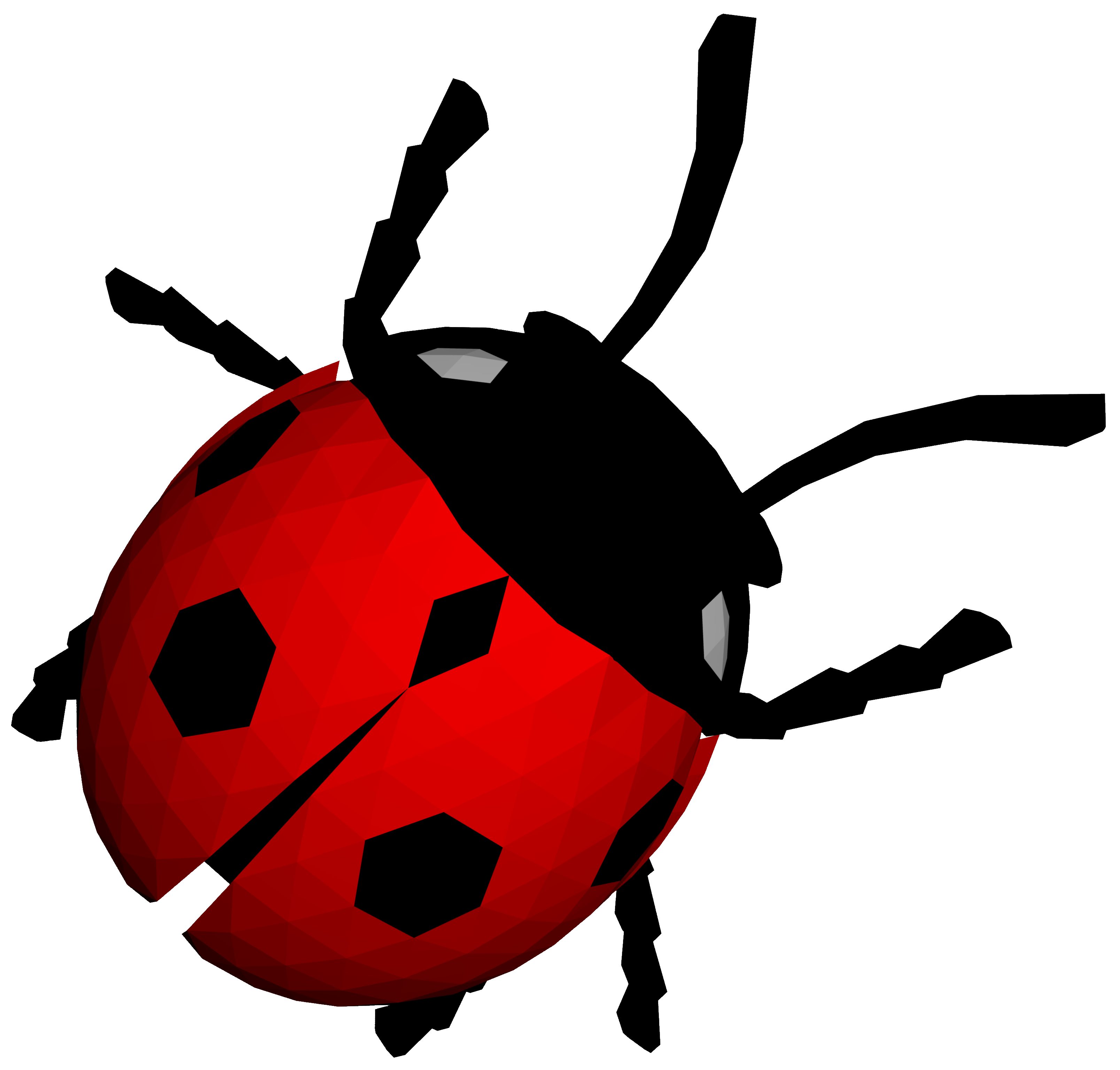 Ladybug transparan PNG gratis