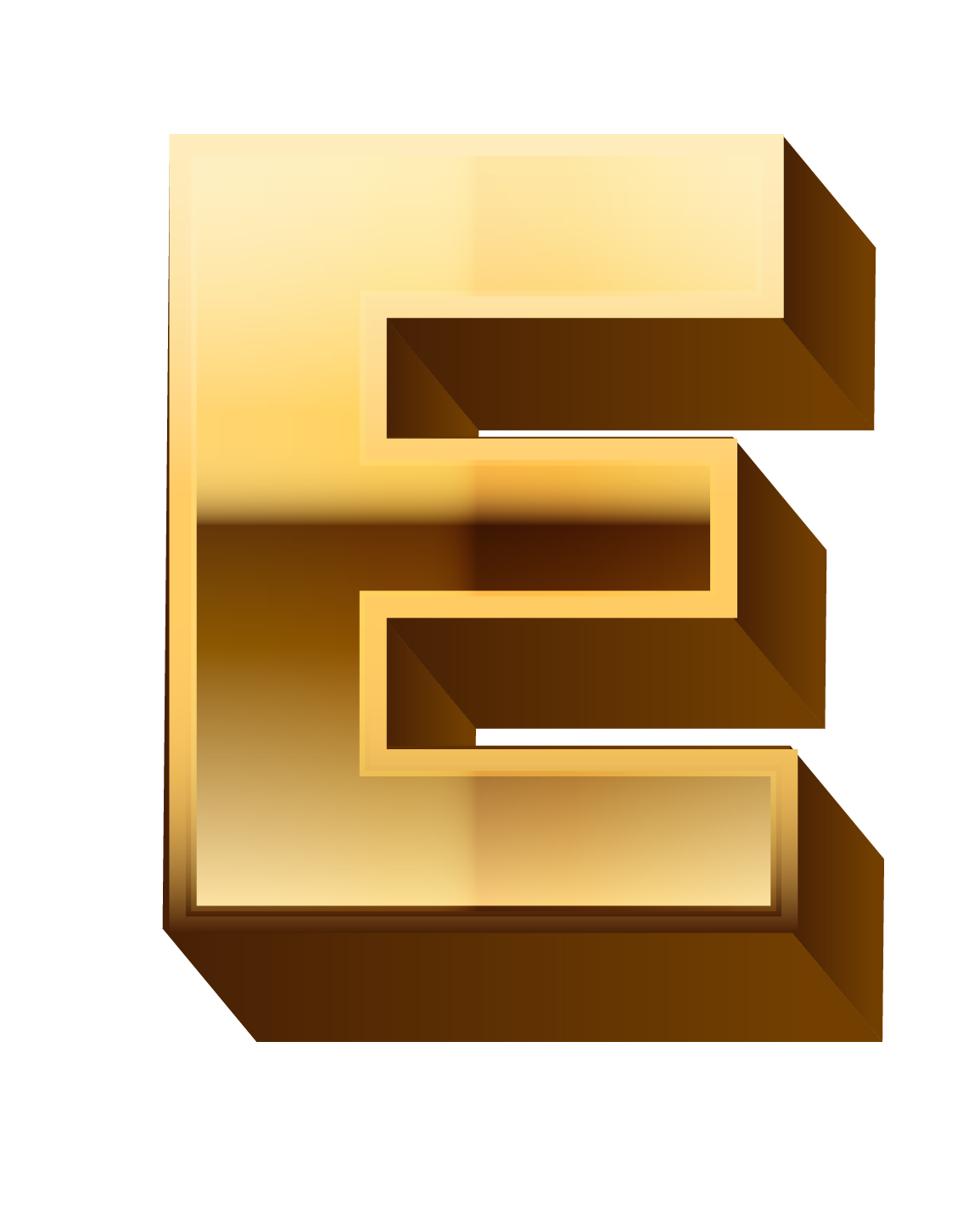 Letter E PNG Stock Images