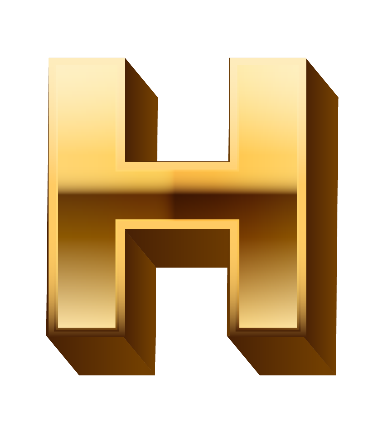 Letter H PNG Stock Images