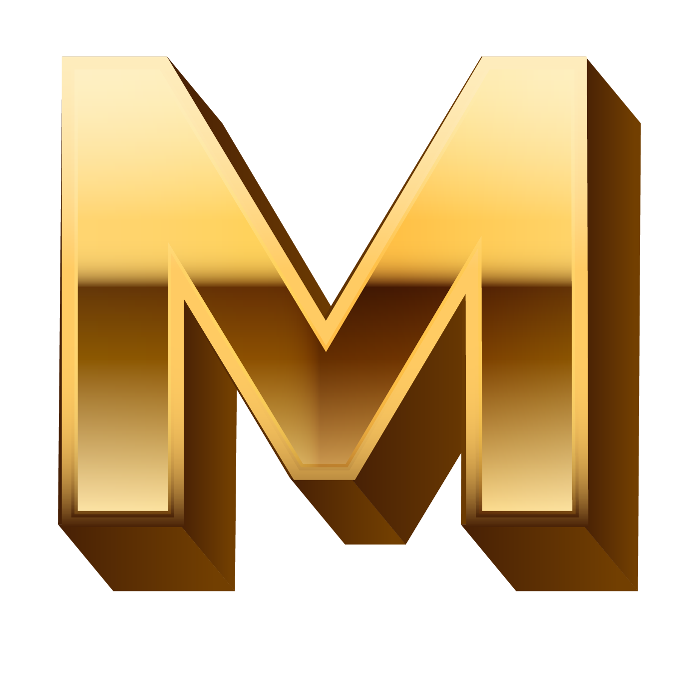 Letter M PNG Stock Images