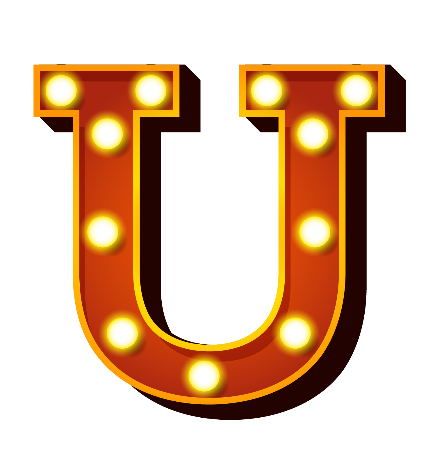 Letter U PNG Stock Photo