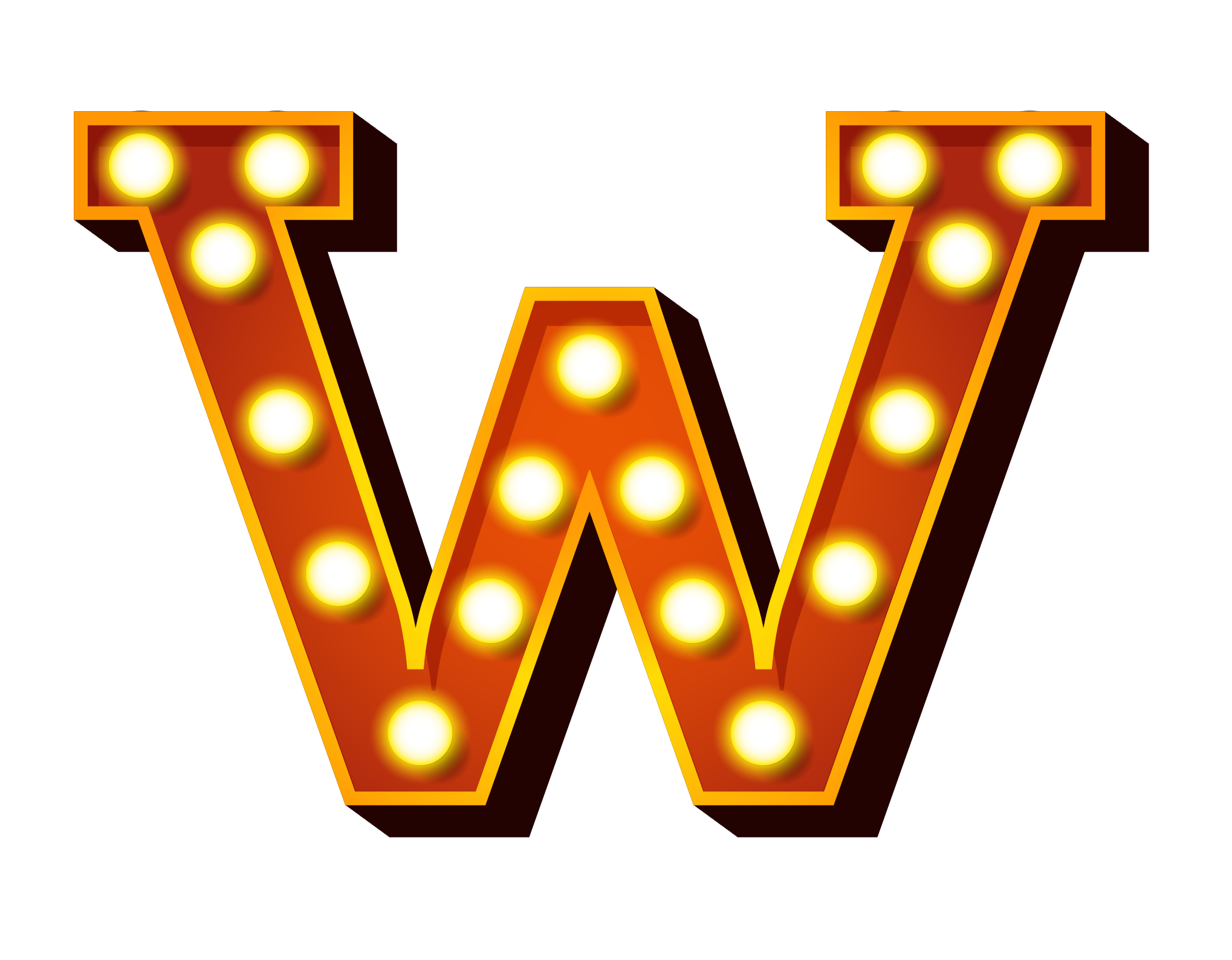 Letter W PNG Background Image