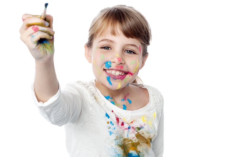 Little Girl Hands Paint immagini royalty-free immagine PNG