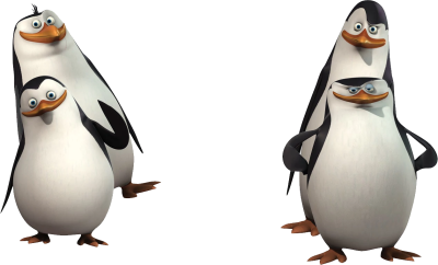 Madagascar Penguins PNG Clipart Background
