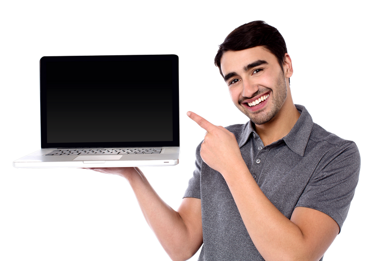 Hommes avec ordinateur portable usage commercial gratuit PNG Images