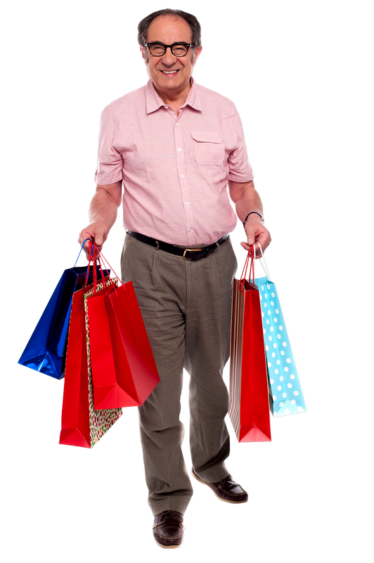 Persone Shopping Holding Borsa PNG Immagine