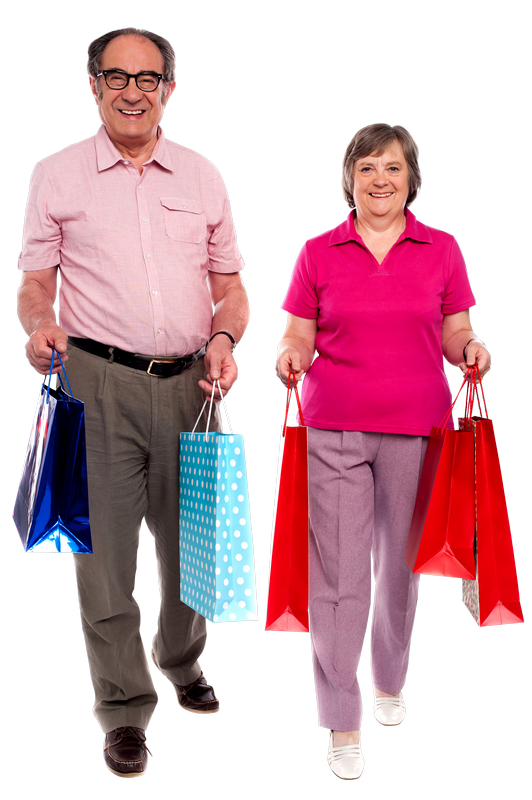 Persone Shopping Holding Bag PNG