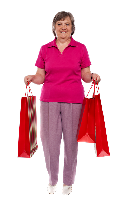 Gente Shopping Holding Bag Immagine PNG senza immagini royalty-free