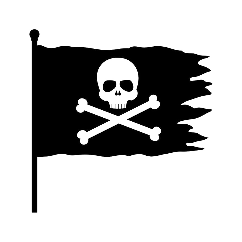 Пиратский флаг прозрачный бесплатный PNG