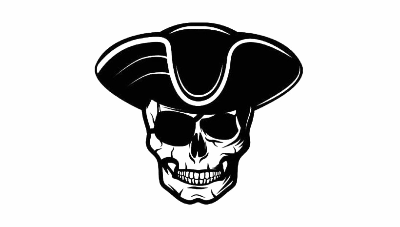 Pirate Skull Background PNG Image