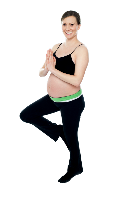 Femme enceinte Exercice Image PNG libre de droits
