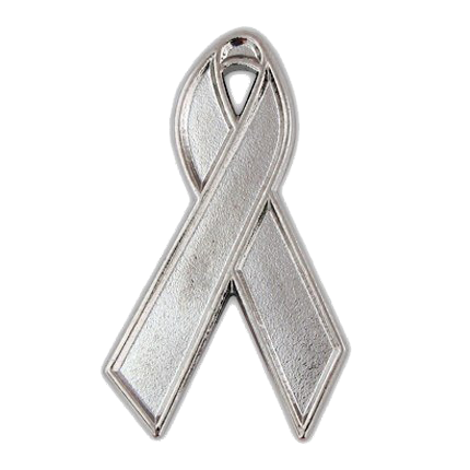 Silver Ribbon PNG Clipart Background