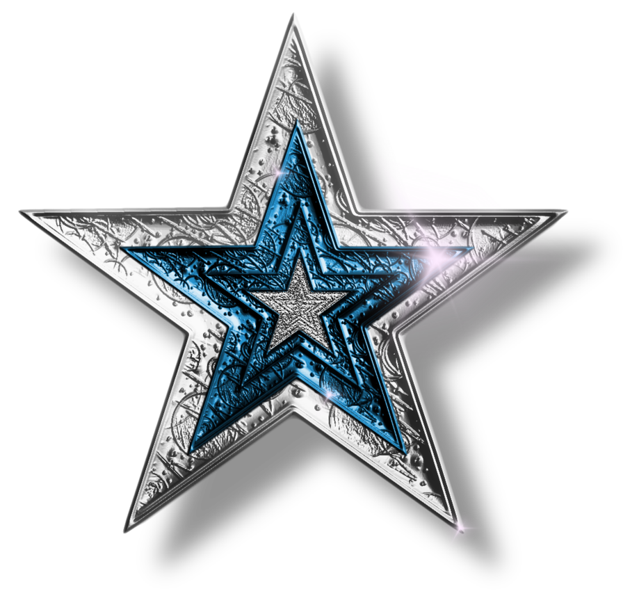 Silver Star PNG HD calidad