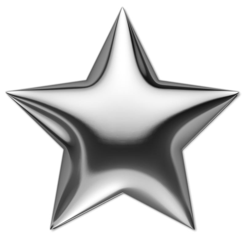 Silver Fondo transparente estrella