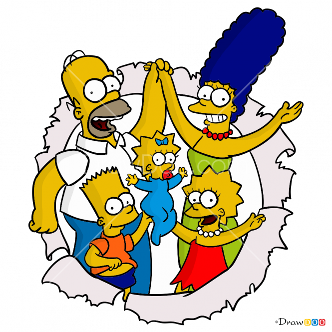 Simpsons Family No Background