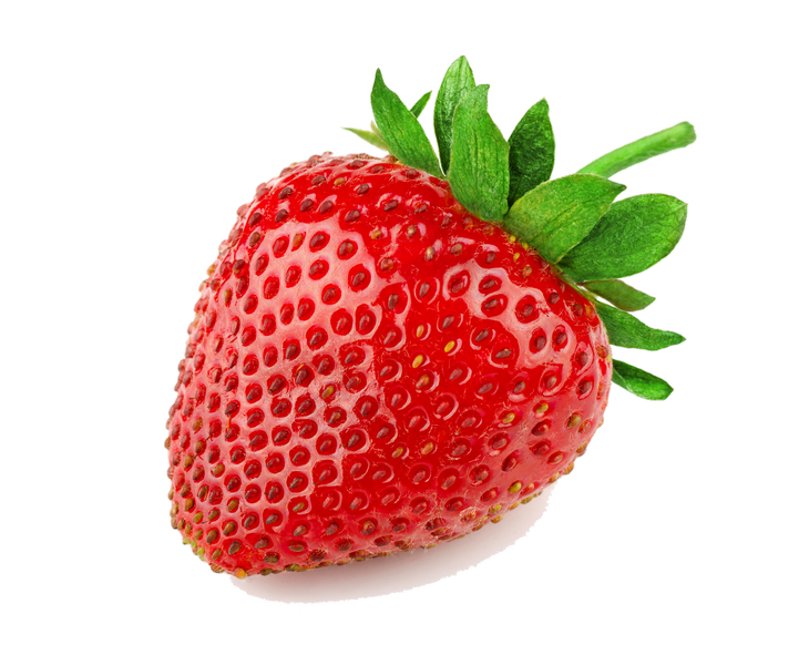Single Strawberry Background PNG Image