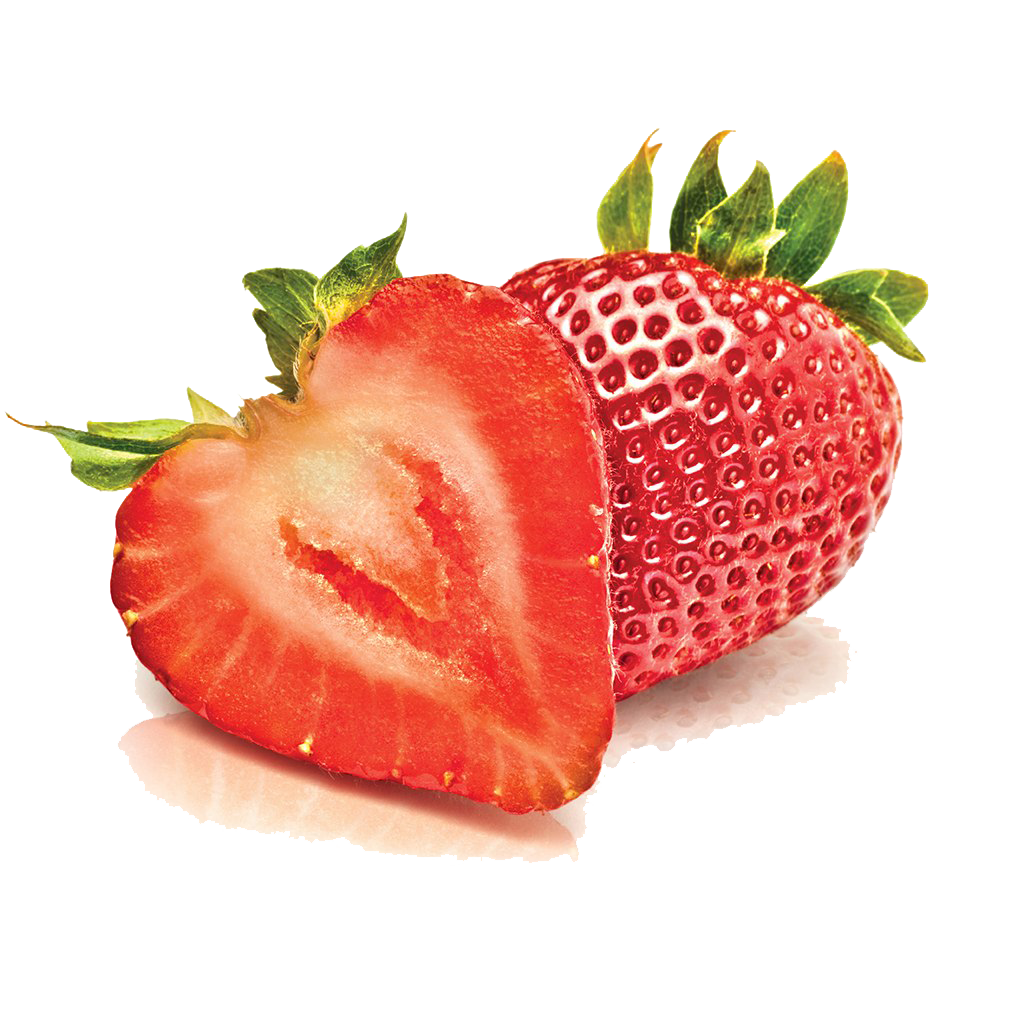 Sliced Strawberry Background PNG Image