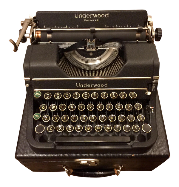 Vintage Typewriter Transparent Background