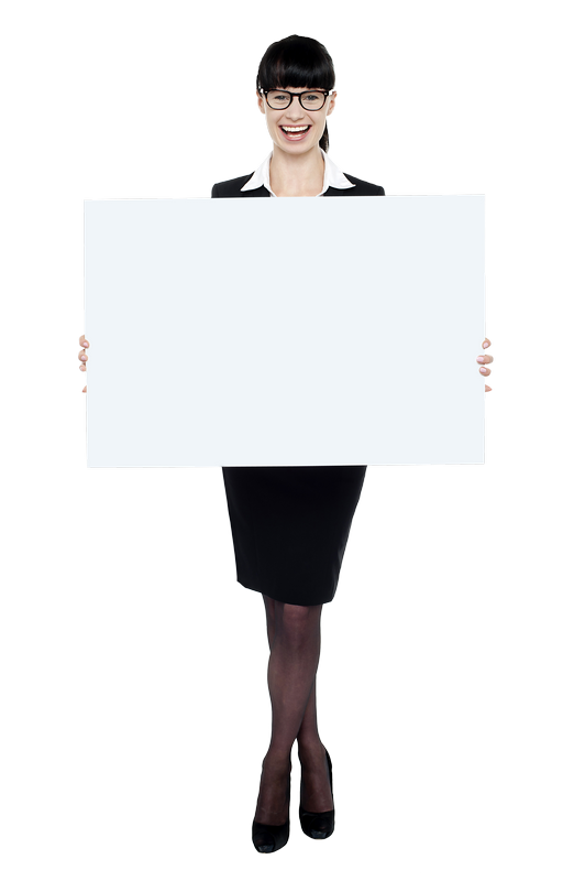 Women Holding Banner PNG Photo