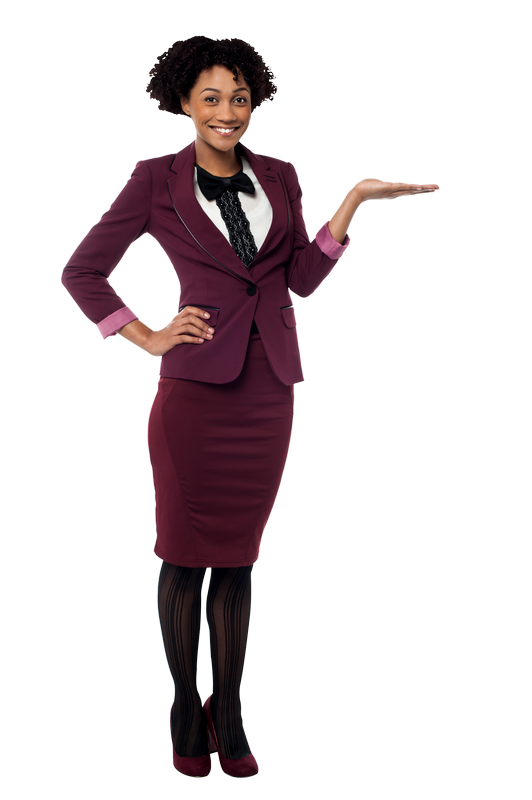 Women Pointing Right Free PNG Image
