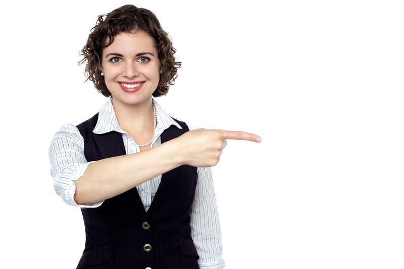 Women Pointing Right PNG