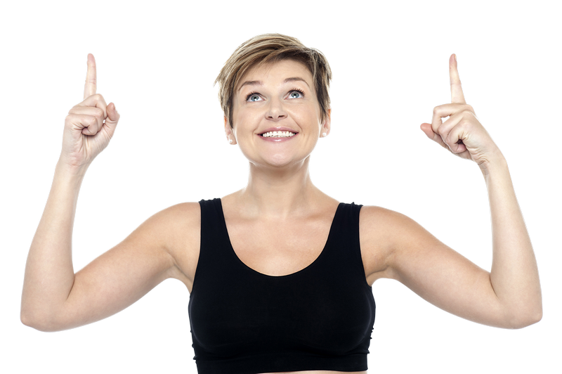 Women Pointing Top Free Commercial Use PNG Images