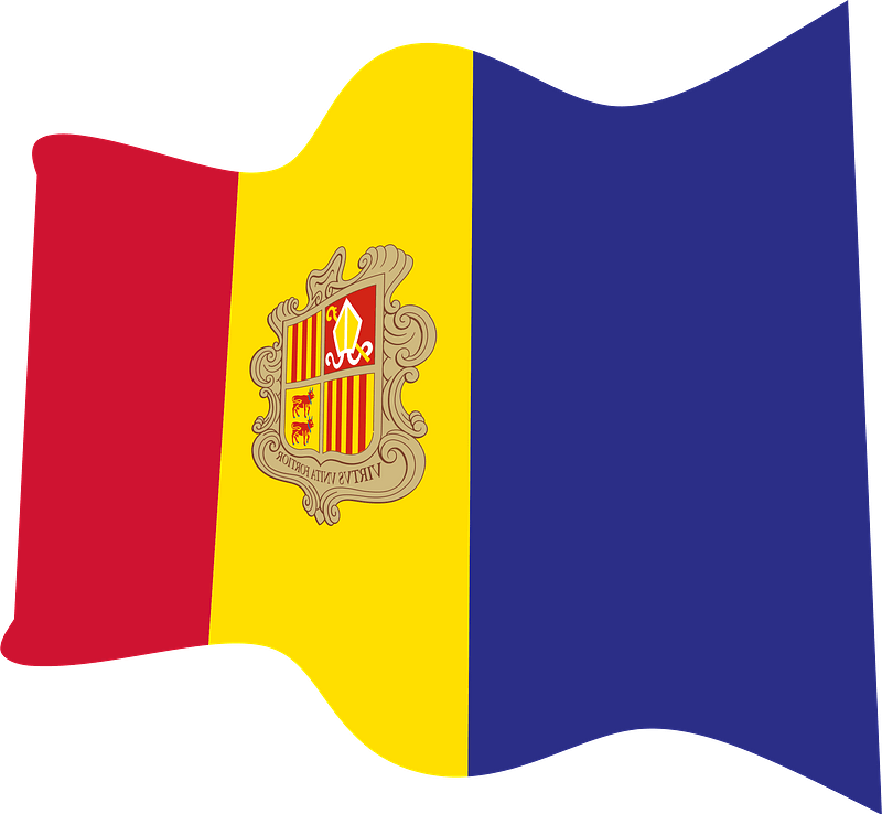 Andorra Flag Background PNG Image