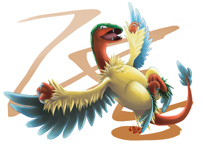 Archeops Pokemon Background PNG Image